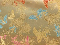 lfm Dekostoff Schmetterlinge gold