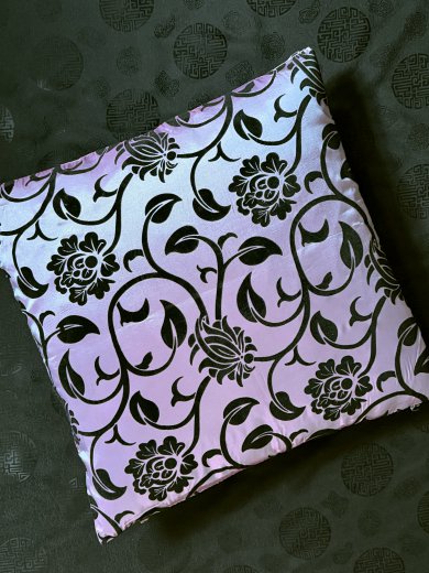 Kissenhülle 70s Blumenornament Kissenhülle in kräftigen glänzenden Farben - KBL01