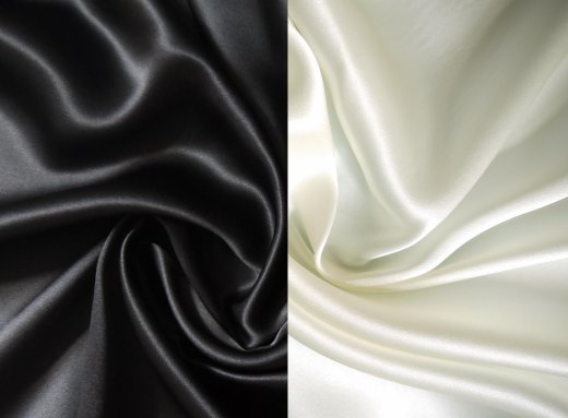 Seide Crepe Satin uni 22 Mommé - schwarz Meterware