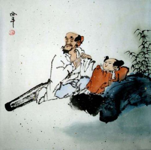 Die Rast Aquarell von Tang Xi Ping - Tangxi011