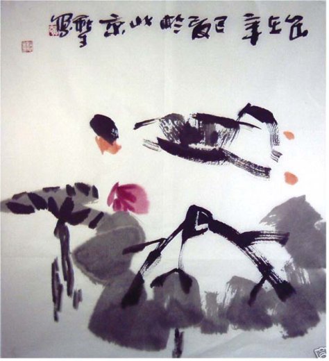 Der Frühling beginnt! Aquarell von Huang Qiu Sheng - Huang 005