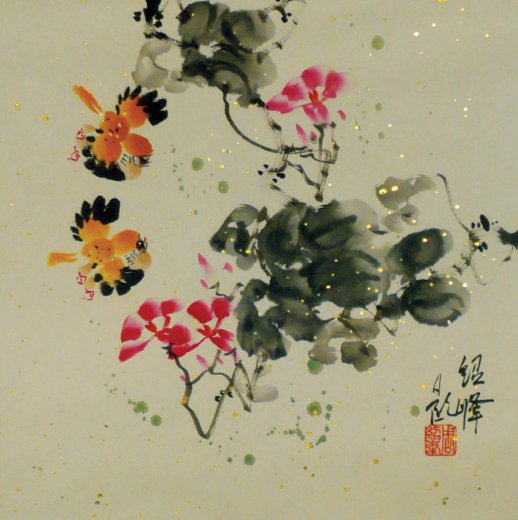 Trichterwinde Aquarell von Zhou Shao Feng - zhoushao003