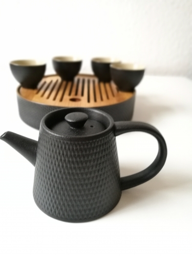 Danmark Design-Teebrett mit Teekännchen und 4 Teetassen - tee082