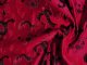 Seidenstoff Brokat große Drachen rot / schwarz - Meterware - SDR26