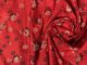 Dekostoff Seidenstoff Blumen rot - Meterware - SBL07