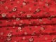 Dekostoff Seidenstoff Blumen rot - Meterware - SBL07