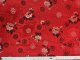 Dekostoff Seidenstoff Blumen rot - Meterware - SBL07
