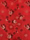 Dekostoff Seidenstoff Blumen rot - Meterware - SBL07