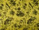 China Brokat Seidenstoff Blumen und Vögel gelb - Meterware - SBV02