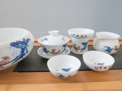 Service mit Gaiwan für Teezeremonie - tee081