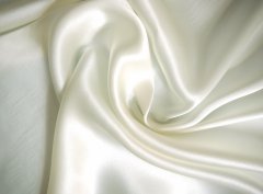 Seide Crepe Satin uni 22 Mommé - weiss Meterware