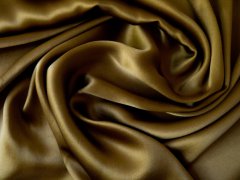 Crepe Satin Seide uni 16 Mommé - braun Meterware