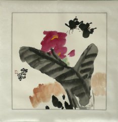 Sommerblüte - Aquarell von Huang Qiu Sheng - Huang 013