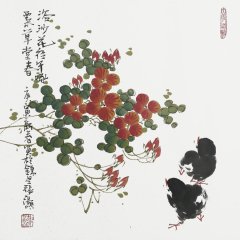 Mit dem Frühling beginnt das neue Jahr Aquarell von Zhang Xian - zhangxian05