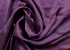 Crepe Satin Seide uni 16 Momme - aubergine Meterware